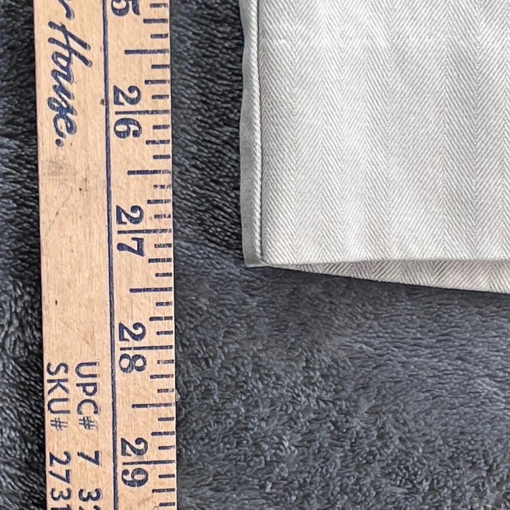 Tommy Bahama Mens Silk Cotton Herringbone Pants Khaki Beige 38x30 Trousers